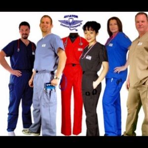 XL Aviator Scrubs in Royal Blue